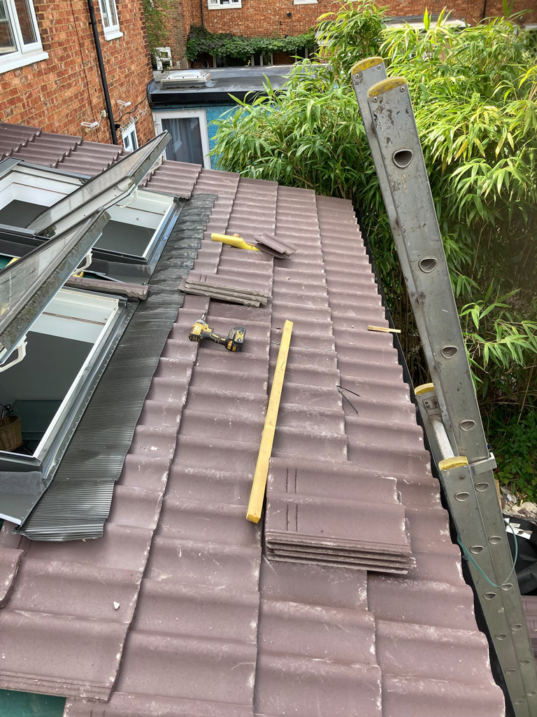Low-pitch roof replacement on semi-detached house in Petts Wood